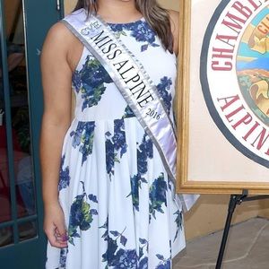 Free People Floral Crew Neck Dress